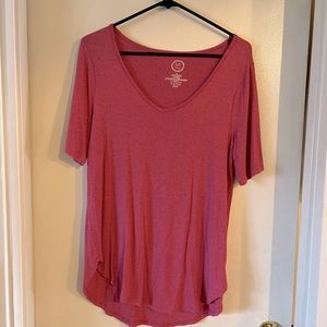 Pink tunic from maurices with black speckles.